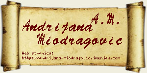 Andrijana Miodragović vizit kartica